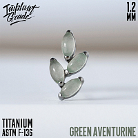Накрутка Branch Natural Stone Green Aventurine 1.2 мм